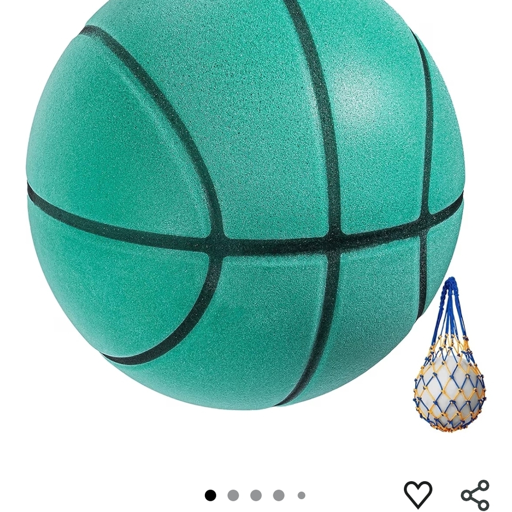 Green Basketball with Carry Bag